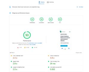 page speed insight