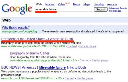 Google manipulation